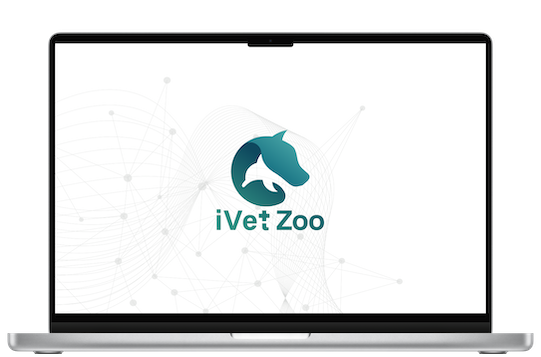 iVet Zoo Cloud を表示したノートパソコン